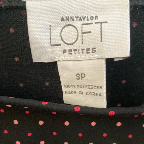 ❌GIFTED❌NWOT Ann Taylor Loft Petites • 2 piece set Pink/Blush Polka Dots SP - Picture 4 of 6